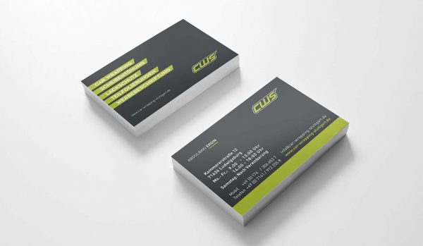 Karton Visitenkarten mit Design